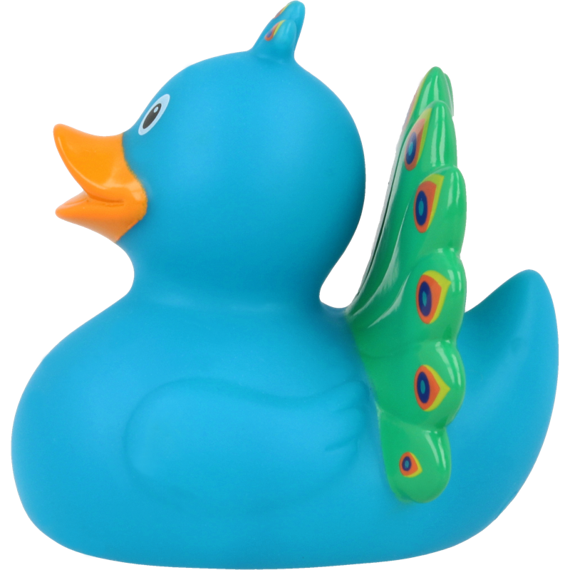 Pfau Ente Badeente Quietscheente Gummiente Lilalu