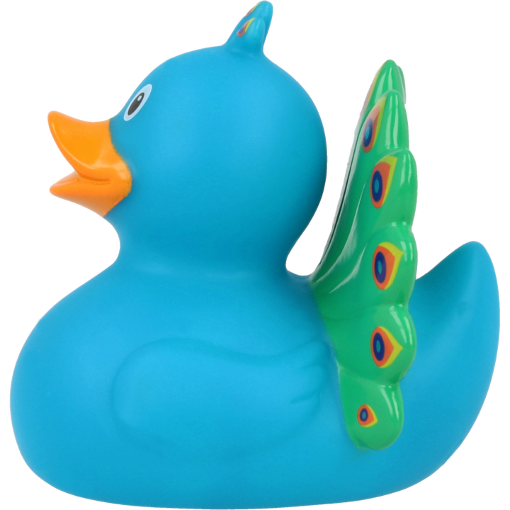Pfau Ente Badeente Quietscheente Gummiente Lilalu