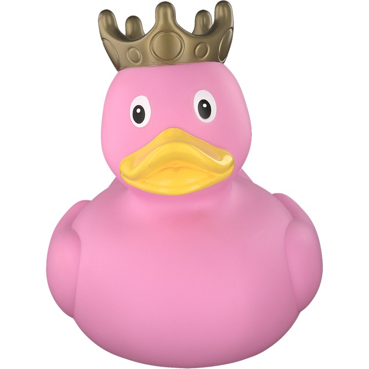 XXL Ente mit Krone Pink Rose Badeente Quietscheente Lilalu
