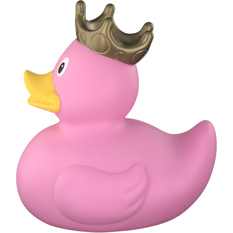 XXL Ente mit Krone Pink Rose Badeente Quietscheente Lilalu