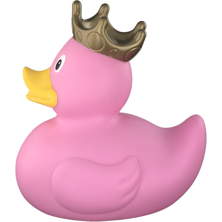 XXL Ente mit Krone Pink Rose Badeente Quietscheente Lilalu