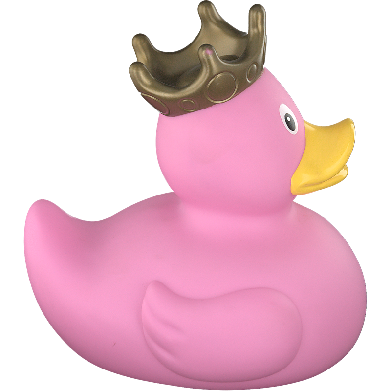XXL Ente mit Krone Pink Rose Badeente Quietscheente Lilalu