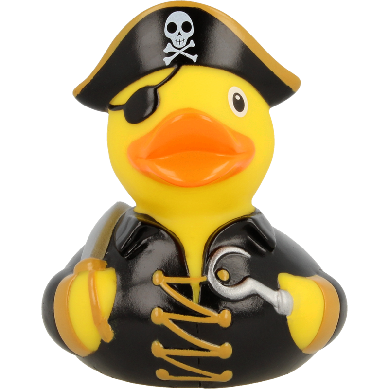 Pirat Totenkopf Ente Badeente Quietscheente Gummiente Lilalu