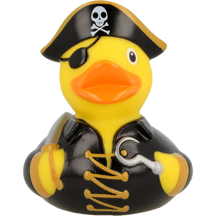Pirat Totenkopf Ente Badeente Quietscheente Gummiente Lilalu