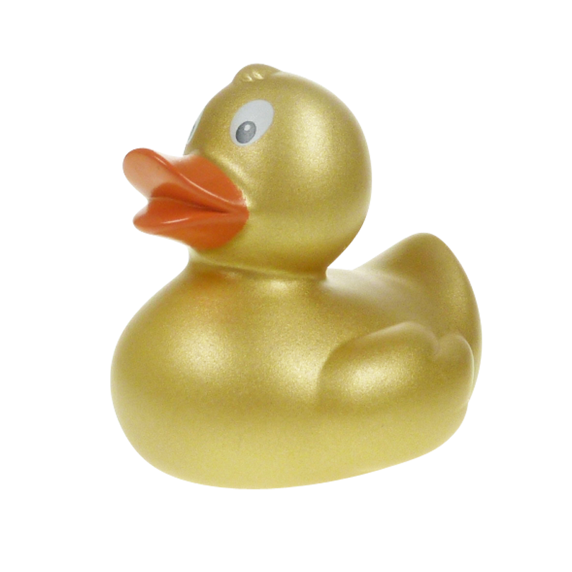 Mini Goldene Farbe Ente Badeente Quietscheente Gummiente Factotum – Entengalerie