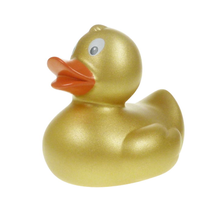 Mini Goldene Farbe Ente Badeente Quietscheente Gummiente Factotum
