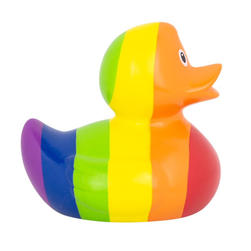 Regenbogen Ente Badeente Quietscheente Lilalu