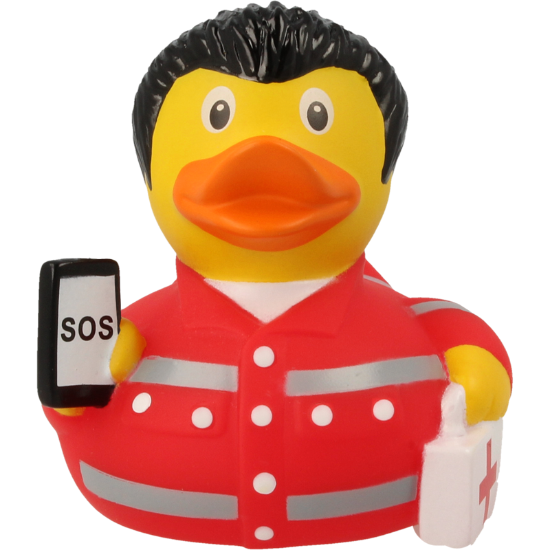 SOS Rettung Sanitäter Ente Badeente Quietscheente Gummiente Lilalu