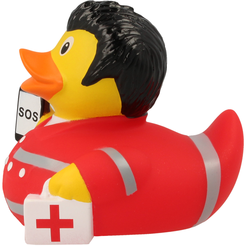 SOS Rettung Sanitäter Ente Badeente Quietscheente Gummiente Lilalu
