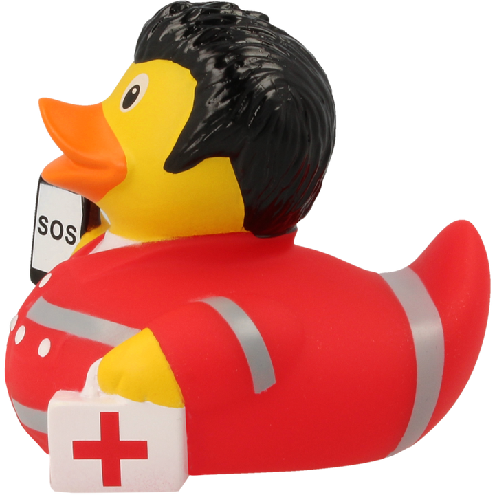 SOS Rettung Sanitäter Ente Badeente Quietscheente Gummiente Lilalu