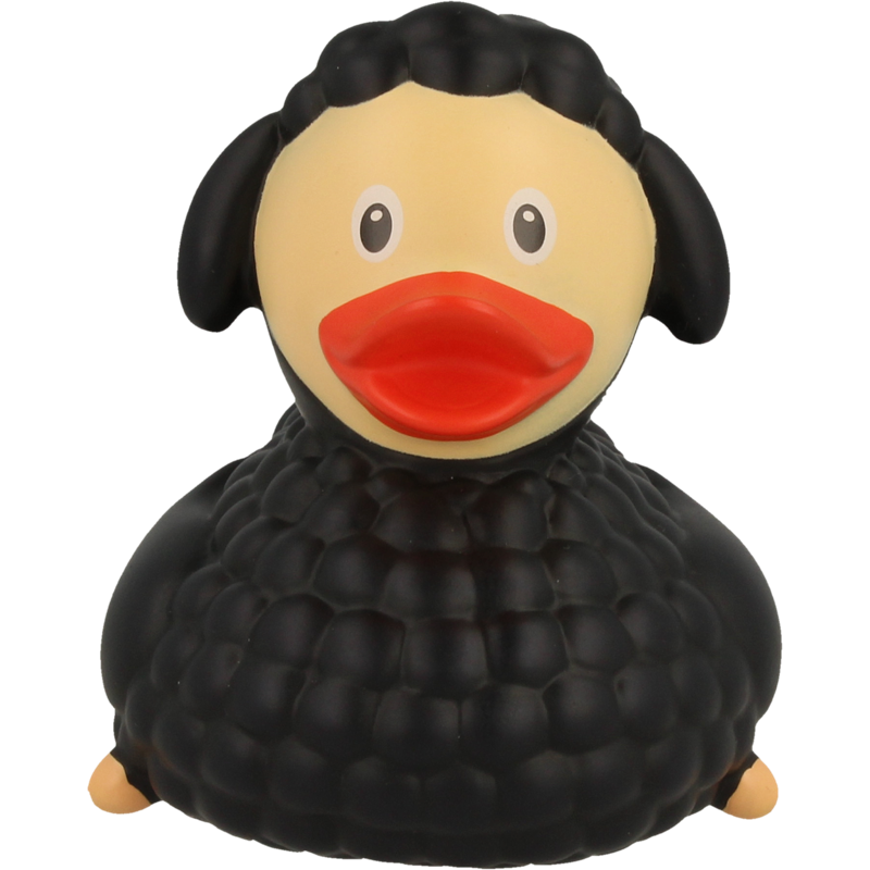 Schwarzes Schaf Ente Badeente Quietscheente Lilalu