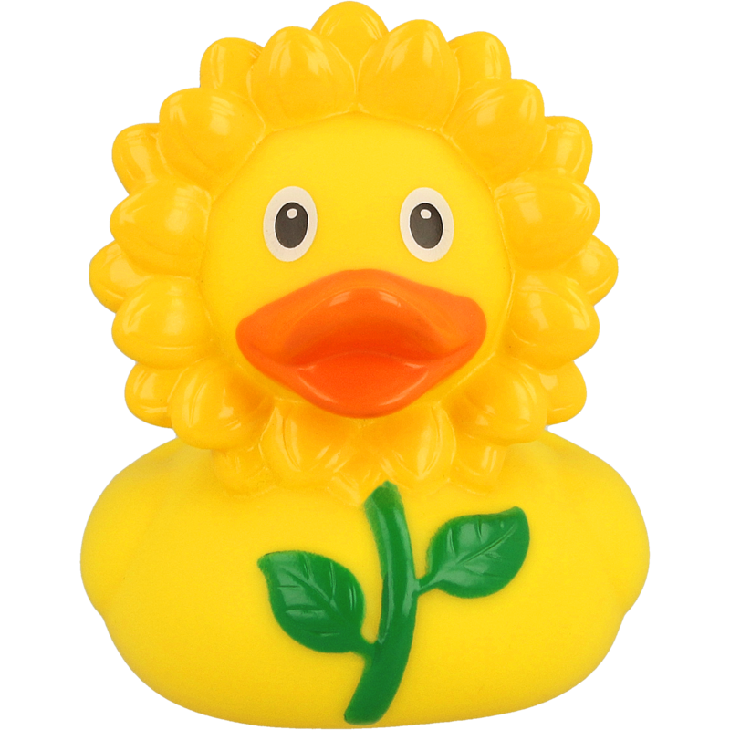 Sonnenblume Ente Badeente Quietscheente Gummiente Lilalu