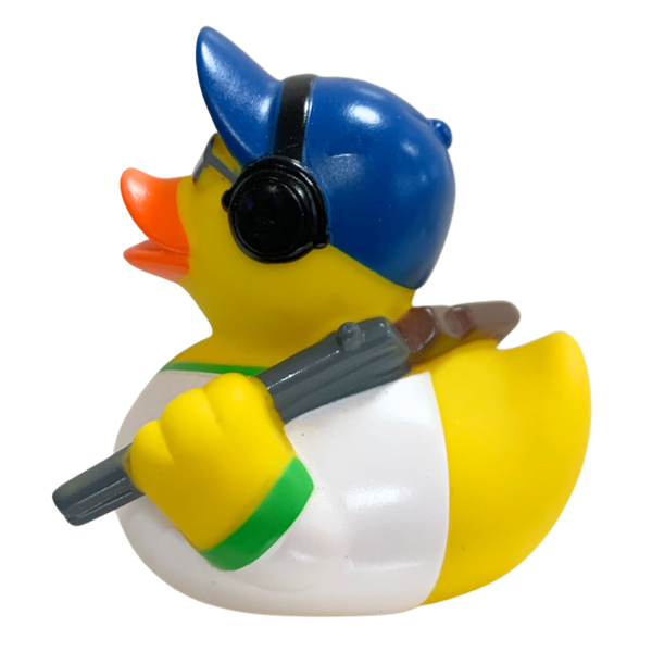 Sportschütze Ente Badeente Quietscheente Gummiente Schnabels