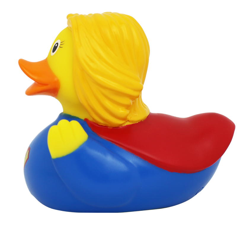 Superheldin Ente Badeente Quietscheente Gummiente Lilalu