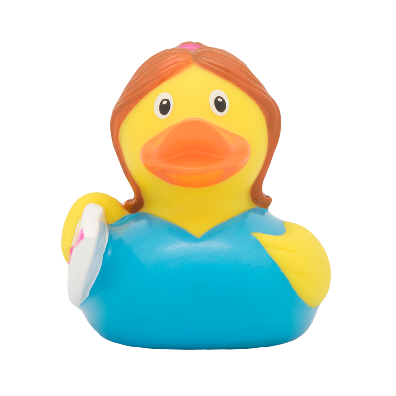 Surferin Ente Badeente Quietscheente Gummiente Lilalu