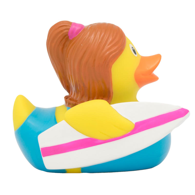 Surferin Ente Badeente Quietscheente Gummiente Lilalu