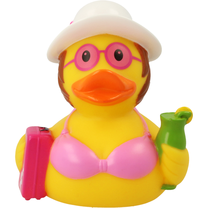 Urlauberin Ente Badeente Quietscheente Gummiente Lilalu