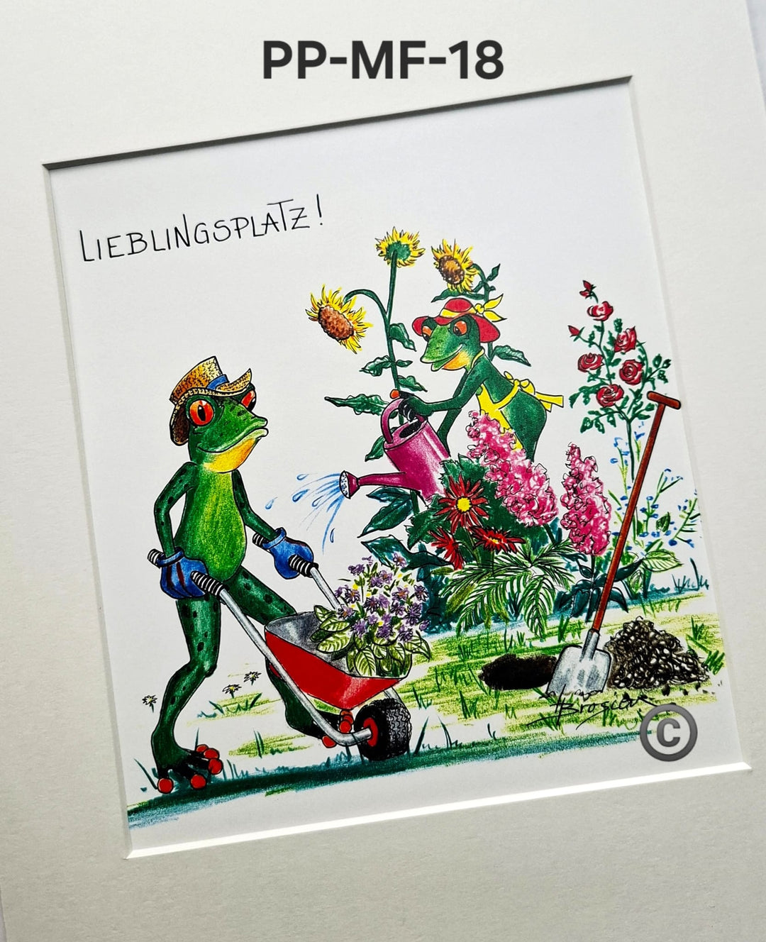 Passepartout Bild Frosch Spruch 24 x 30 cm 22 Motive Heidemarie Brosien