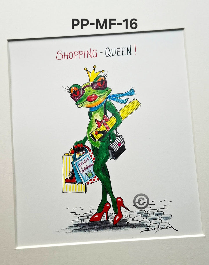 Passepartout Bild Frosch Spruch 24 x 30 cm 22 Motive Heidemarie Brosien