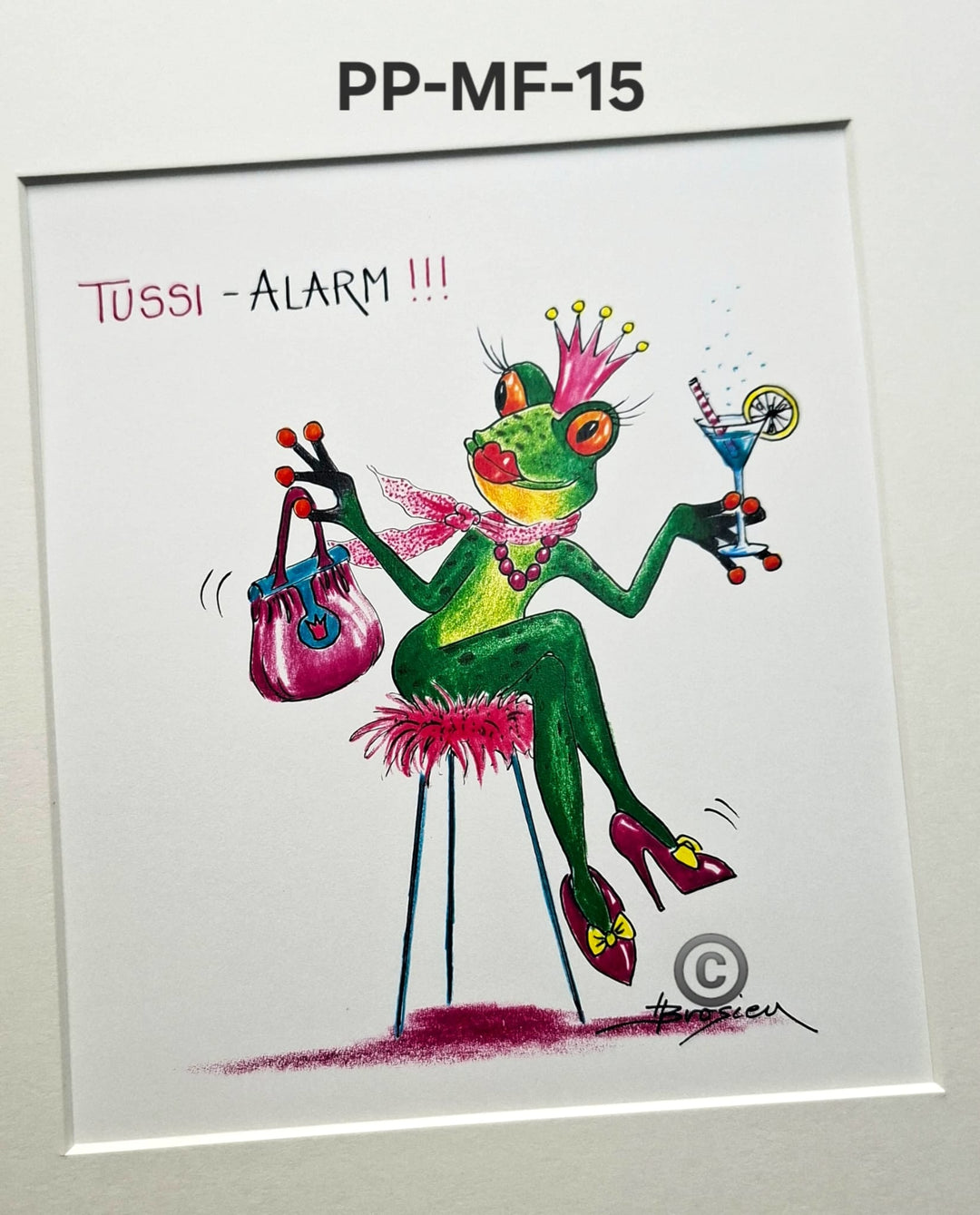 Passepartout Bild Frosch Spruch 24 x 30 cm 22 Motive Heidemarie Brosien