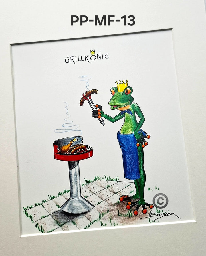 Passepartout Bild Frosch Spruch 24 x 30 cm 22 Motive Heidemarie Brosien