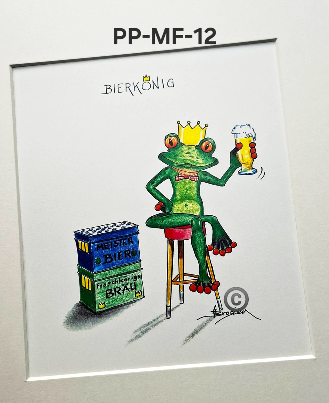 Passepartout Bild Frosch Spruch 24 x 30 cm 22 Motive Heidemarie Brosien
