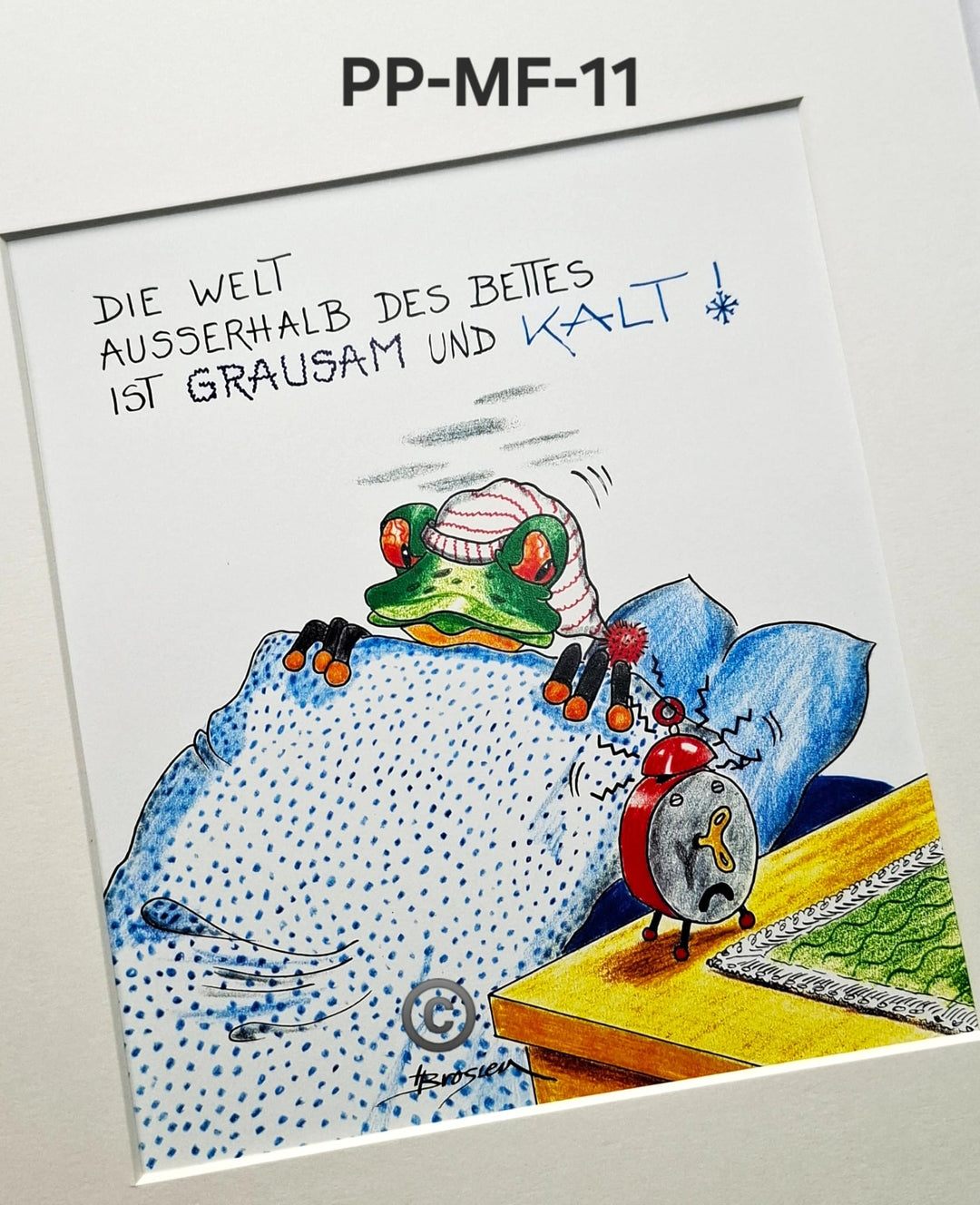 Passepartout Bild Frosch Spruch 24 x 30 cm 22 Motive Heidemarie Brosien