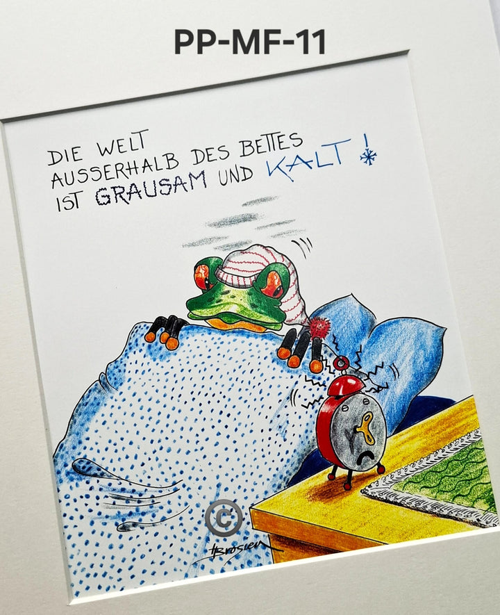 Passepartout Bild Frosch Spruch 24 x 30 cm 22 Motive Heidemarie Brosien