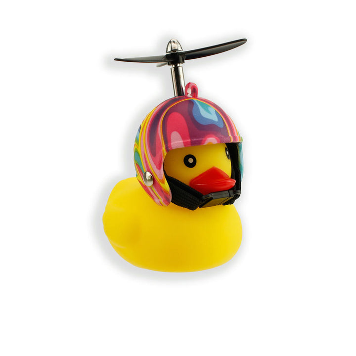 Fahrrad Lenker Klingel Hupe Quietscheente Propellerhelm Flower Power