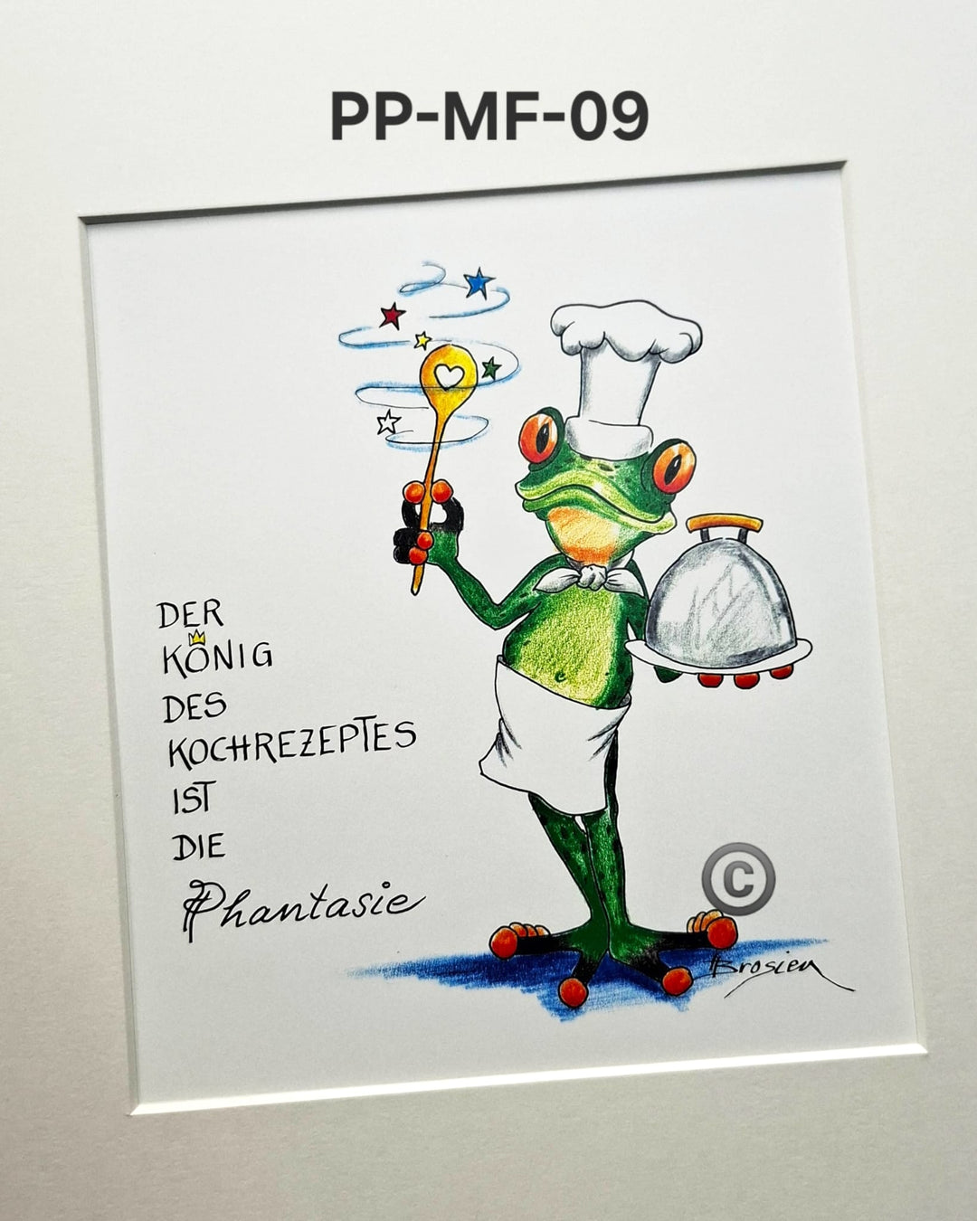 Passepartout Bild Frosch Spruch 24 x 30 cm 22 Motive Heidemarie Brosien