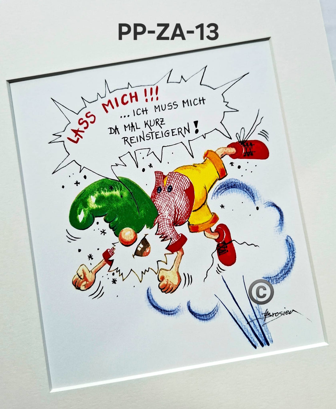 Passepartout Bild Zwerg Spruch 24 x 30 cm 11 Motive Heidemarie Brosien