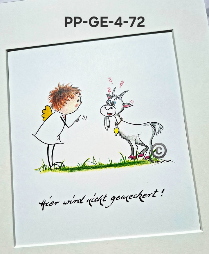 Passepartout Bild Glücksengel Schutzengel Spruch Motive 24 x 30 cm Heidemarie Brosien
