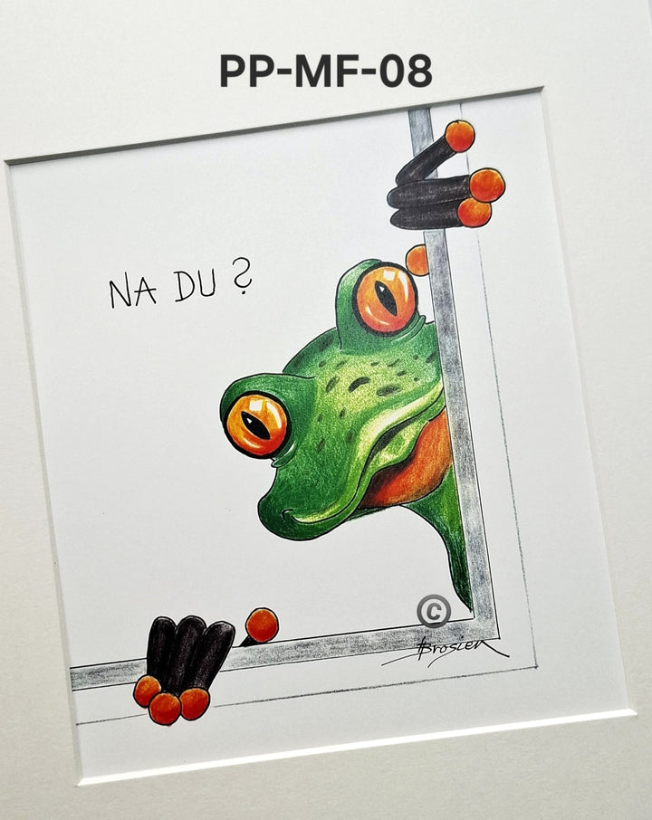 Passepartout Bild Frosch Spruch 24 x 30 cm 22 Motive Heidemarie Brosien