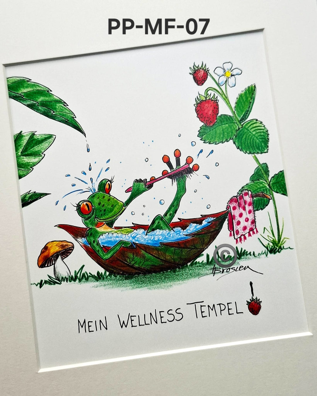 Passepartout Bild Frosch Spruch 24 x 30 cm 22 Motive Heidemarie Brosien