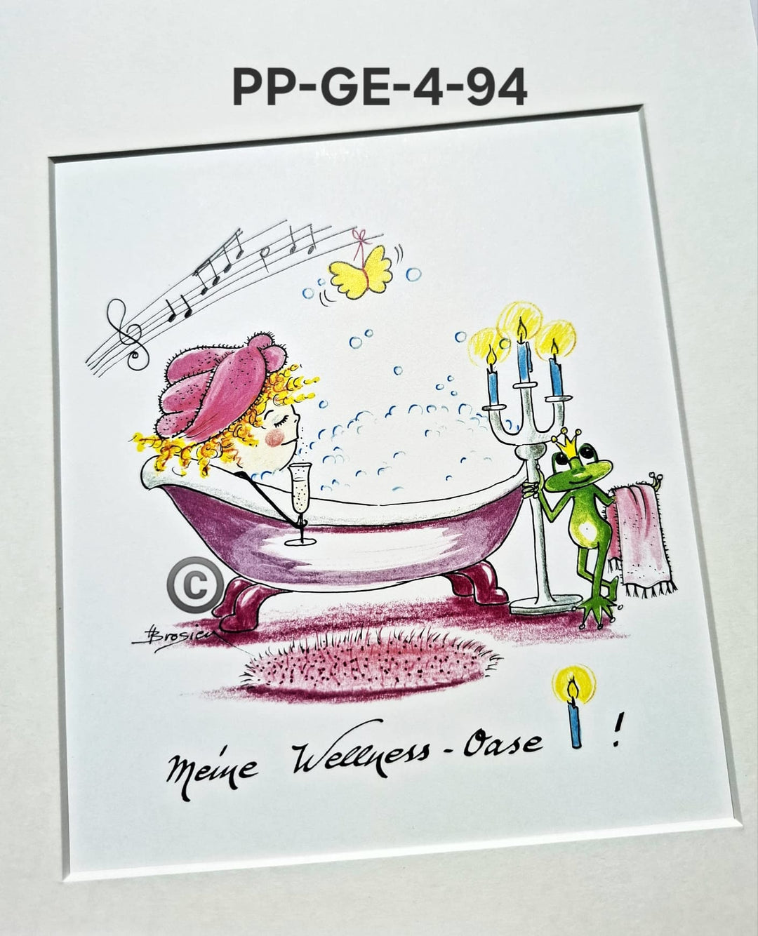 Passepartout Bild Glücksengel Schutzengel Spruch Motive 24 x 30 cm Heidemarie Brosien