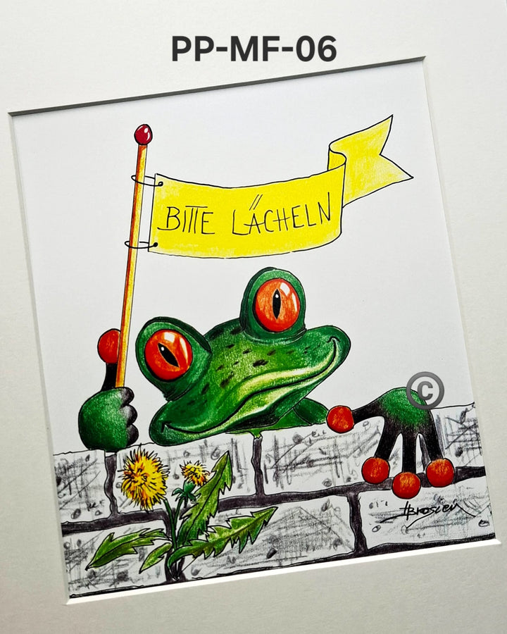 Passepartout Bild Frosch Spruch 24 x 30 cm 22 Motive Heidemarie Brosien
