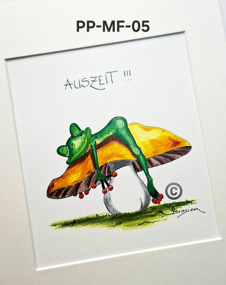 Passepartout Bild Frosch Spruch 24 x 30 cm 22 Motive Heidemarie Brosien