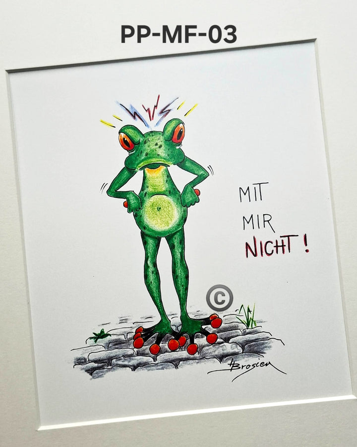 Passepartout Bild Frosch Spruch 24 x 30 cm 22 Motive Heidemarie Brosien