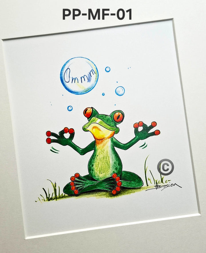 Passepartout Bild Frosch Spruch 24 x 30 cm 22 Motive Heidemarie Brosien