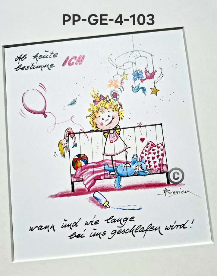 Passepartout Bild Glücksengel Schutzengel Spruch Motive 24 x 30 cm Heidemarie Brosien