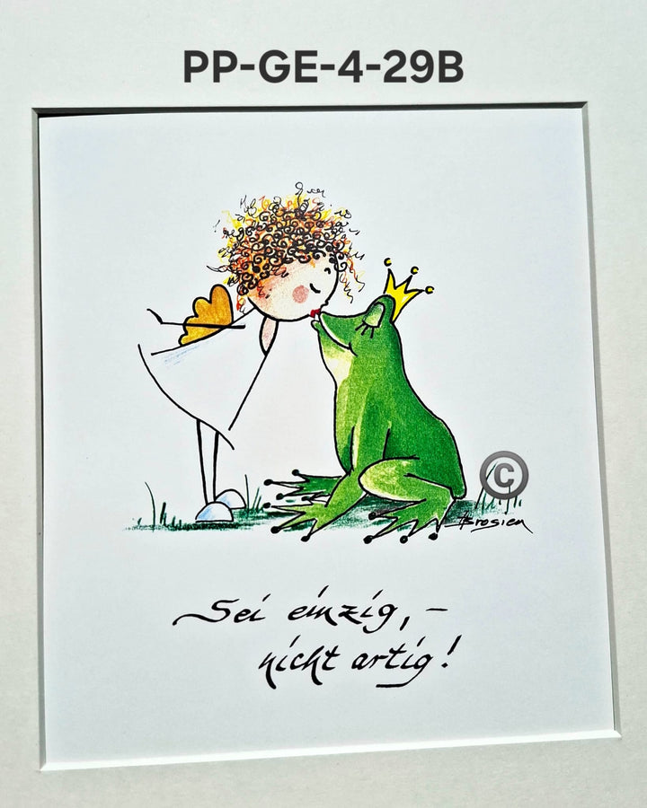 Passepartout Bild Glücksengel Schutzengel Spruch Motive 24 x 30 cm Heidemarie Brosien