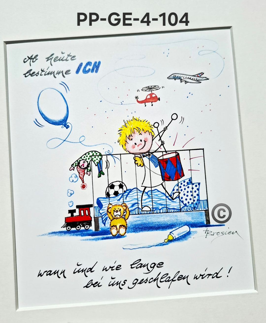 Passepartout Bild Glücksengel Schutzengel Spruch Motive 24 x 30 cm Heidemarie Brosien