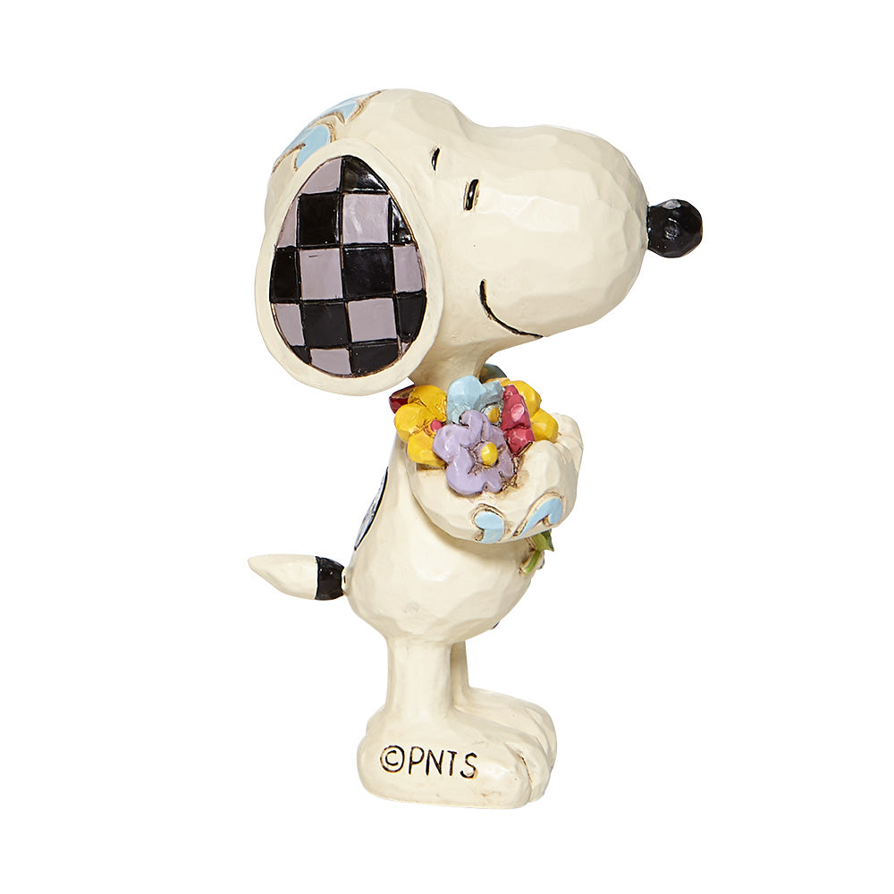 Snoopy Peanuts With Flowers Mini Sammelfigur Jim Shore 6007962 Enesco
