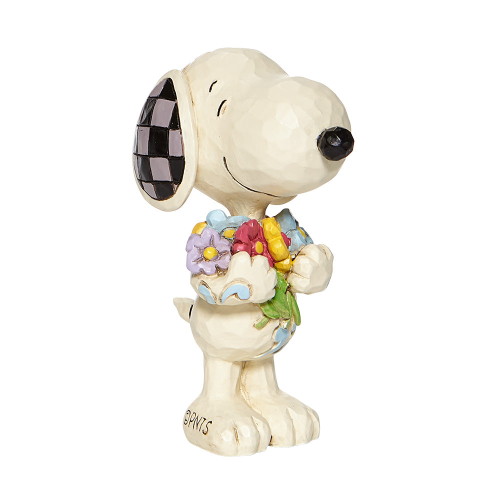 Snoopy Peanuts With Flowers Mini Sammelfigur Jim Shore 6007962 Enesco