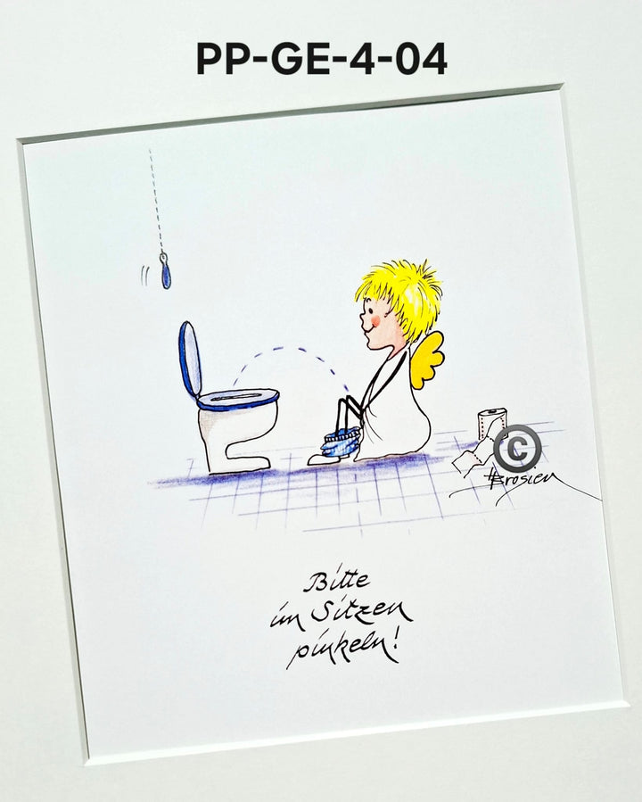 Passepartout Bild Glücksengel Schutzengel Spruch Motive 24 x 30 cm Heidemarie Brosien
