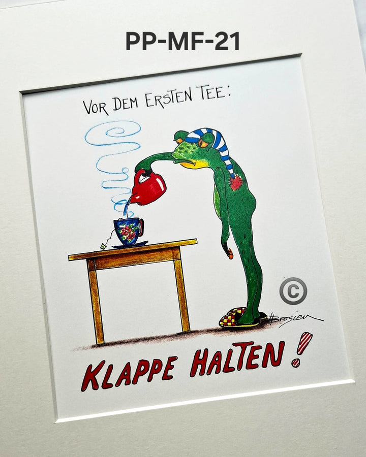 Passepartout Bild Frosch Spruch 24 x 30 cm 22 Motive Heidemarie Brosien