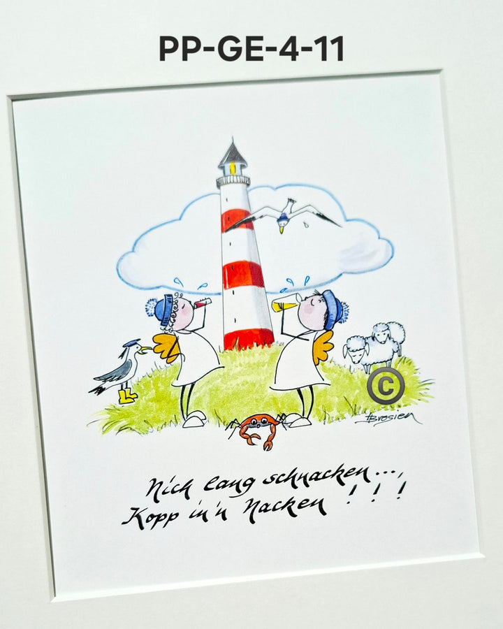 Passepartout Bild Glücksengel Schutzengel Spruch Motive 24 x 30 cm Heidemarie Brosien