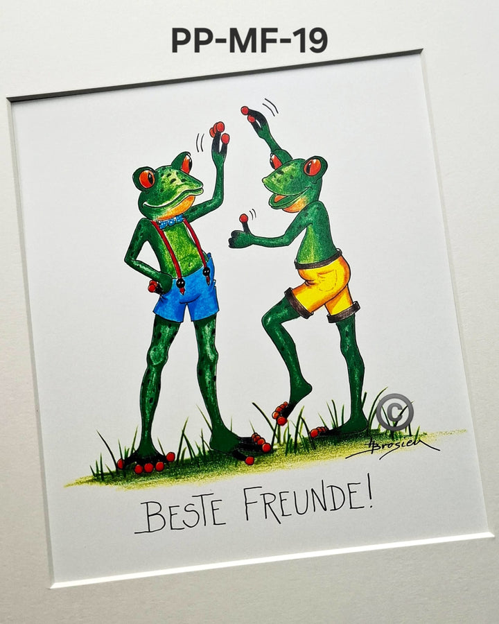 Passepartout Bild Frosch Spruch 24 x 30 cm 22 Motive Heidemarie Brosien