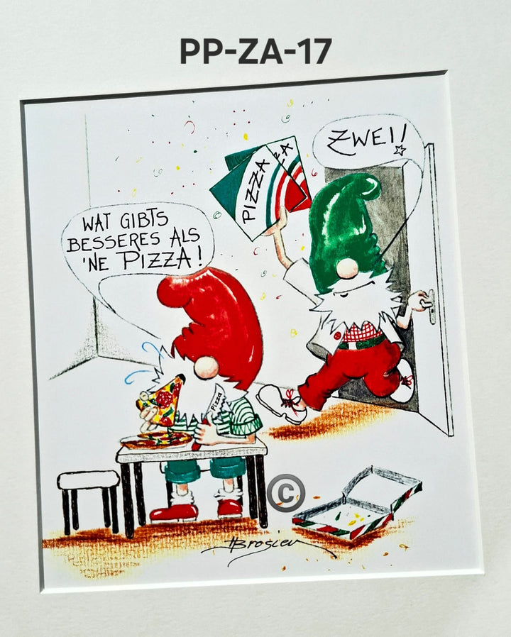Passepartout Bild Zwerg Spruch 24 x 30 cm 11 Motive Heidemarie Brosien