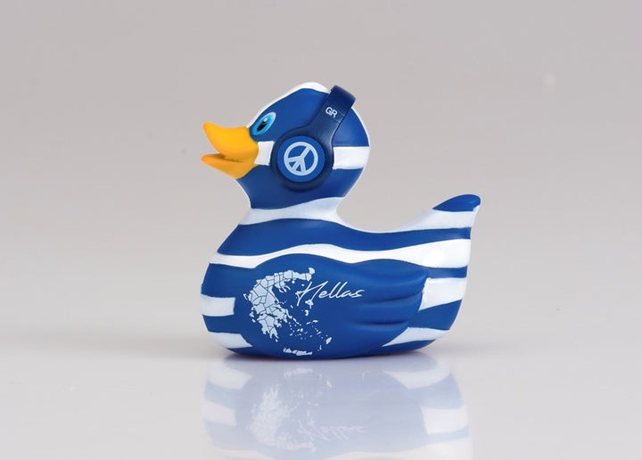 Hellas Flagge Griechenland Deko Ente Badeente Ducklin